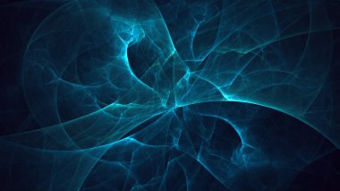 Soyut fraktal ışık arkaplanı 3 boyutlu oluşturuluyor