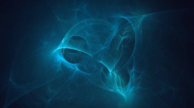 Soyut fraktal ışık arkaplanı 3 boyutlu oluşturuluyor