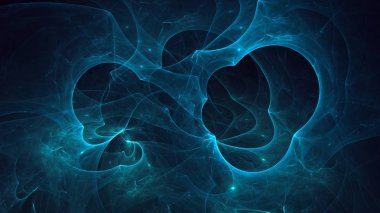 Soyut fraktal ışık arkaplanı 3 boyutlu oluşturuluyor