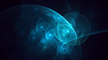 Soyut fraktal ışık arkaplanı 3 boyutlu oluşturuluyor