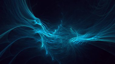 Soyut fraktal ışık arkaplanı 3 boyutlu oluşturuluyor