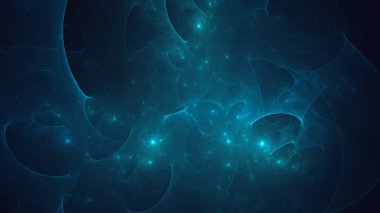 Soyut fraktal ışık arkaplanı 3 boyutlu oluşturuluyor