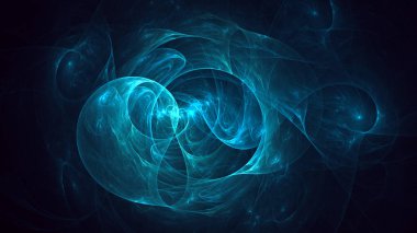 Soyut fraktal ışık arkaplanı 3 boyutlu oluşturuluyor