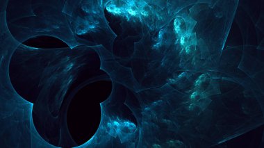 Soyut fraktal ışık arkaplanı 3 boyutlu oluşturuluyor