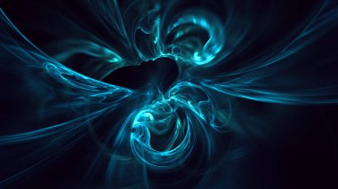 Soyut fraktal ışık arkaplanı 3 boyutlu oluşturuluyor