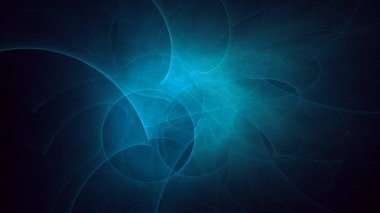 Soyut fraktal ışık arkaplanı 3 boyutlu oluşturuluyor