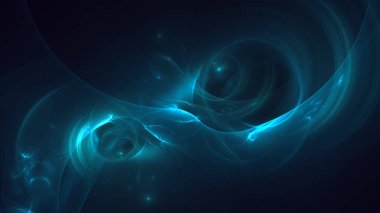 Soyut fraktal ışık arkaplanı 3 boyutlu oluşturuluyor