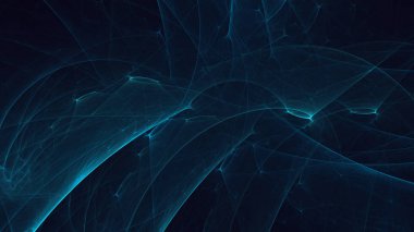 Soyut fraktal ışık arkaplanı 3 boyutlu oluşturuluyor