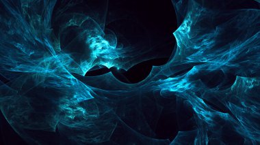 Soyut fraktal ışık arkaplanı 3 boyutlu oluşturuluyor