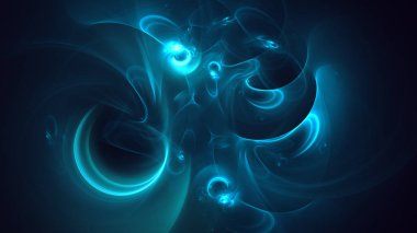 Soyut fraktal ışık arkaplanı 3 boyutlu oluşturuluyor