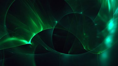 Soyut fraktal ışık arkaplanı 3 boyutlu oluşturuluyor