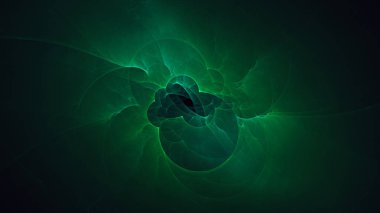 Soyut fraktal ışık arkaplanı 3 boyutlu oluşturuluyor