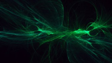 Soyut fraktal ışık arkaplanı 3 boyutlu oluşturuluyor