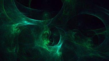 Soyut fraktal ışık arkaplanı 3 boyutlu oluşturuluyor