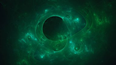Soyut fraktal ışık arkaplanı 3 boyutlu oluşturuluyor
