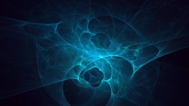 Soyut fraktal ışık arkaplanı 3 boyutlu oluşturuluyor