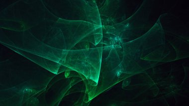 Soyut fraktal ışık arkaplanı 3 boyutlu oluşturuluyor