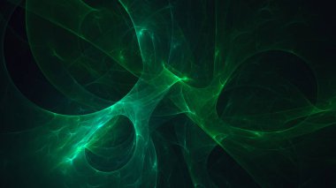 Soyut fraktal ışık arkaplanı 3 boyutlu oluşturuluyor