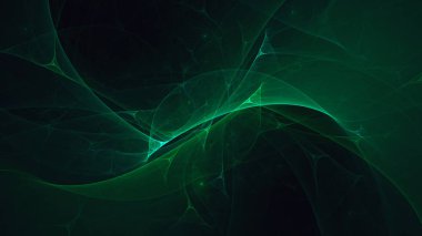 Soyut fraktal ışık arkaplanı 3 boyutlu oluşturuluyor