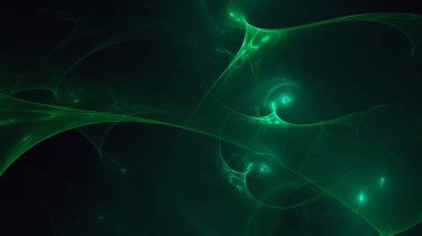 Soyut fraktal ışık arkaplanı 3 boyutlu oluşturuluyor