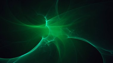 Soyut fraktal ışık arkaplanı 3 boyutlu oluşturuluyor