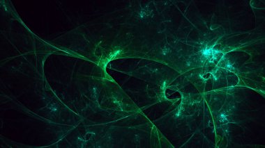 Soyut fraktal ışık arkaplanı 3 boyutlu oluşturuluyor