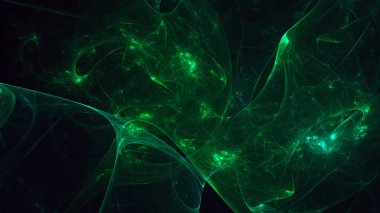 Soyut fraktal ışık arkaplanı 3 boyutlu oluşturuluyor