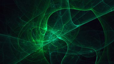 Soyut fraktal ışık arkaplanı 3 boyutlu oluşturuluyor