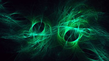 Soyut fraktal ışık arkaplanı 3 boyutlu oluşturuluyor