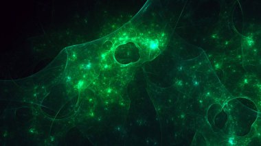 Soyut fraktal ışık arkaplanı 3 boyutlu oluşturuluyor