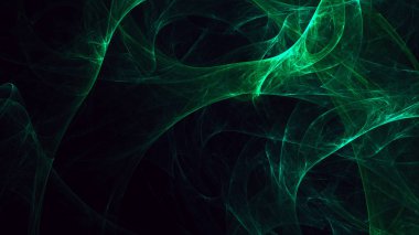 Soyut fraktal ışık arkaplanı 3 boyutlu oluşturuluyor
