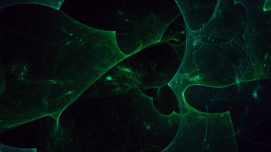 Soyut fraktal ışık arkaplanı 3 boyutlu oluşturuluyor