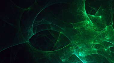 Soyut fraktal ışık arkaplanı 3 boyutlu oluşturuluyor