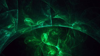Soyut fraktal ışık arkaplanı 3 boyutlu oluşturuluyor