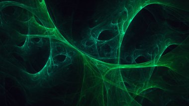 Soyut fraktal ışık arkaplanı 3 boyutlu oluşturuluyor