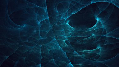 Soyut fraktal ışık arkaplanı 3 boyutlu oluşturuluyor