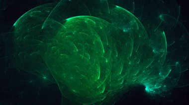 Soyut fraktal ışık arkaplanı 3 boyutlu oluşturuluyor