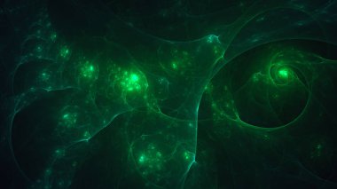 Soyut fraktal ışık arkaplanı 3 boyutlu oluşturuluyor