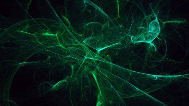 Soyut fraktal ışık arkaplanı 3 boyutlu oluşturuluyor