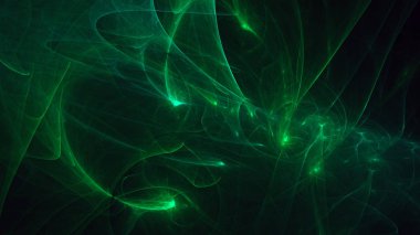 Soyut fraktal ışık arkaplanı 3 boyutlu oluşturuluyor