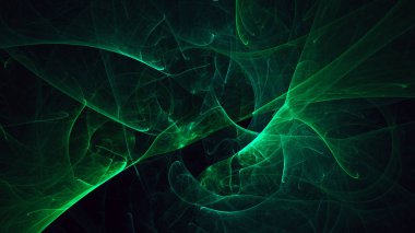 Soyut fraktal ışık arkaplanı 3 boyutlu oluşturuluyor