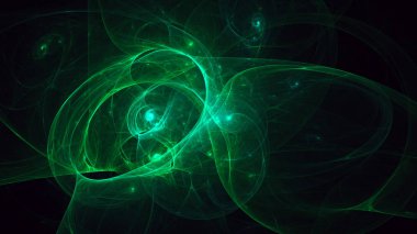 Soyut fraktal ışık arkaplanı 3 boyutlu oluşturuluyor