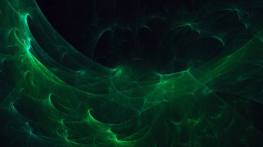 Soyut fraktal ışık arkaplanı 3 boyutlu oluşturuluyor