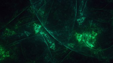 Soyut fraktal ışık arkaplanı 3 boyutlu oluşturuluyor