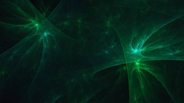 Soyut fraktal ışık arkaplanı 3 boyutlu oluşturuluyor