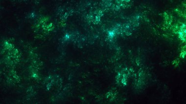 Soyut fraktal ışık arkaplanı 3 boyutlu oluşturuluyor