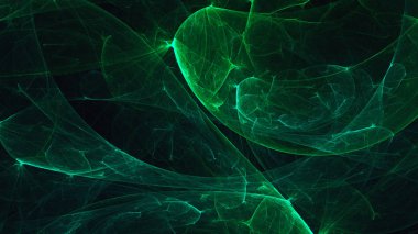 Soyut fraktal ışık arkaplanı 3 boyutlu oluşturuluyor