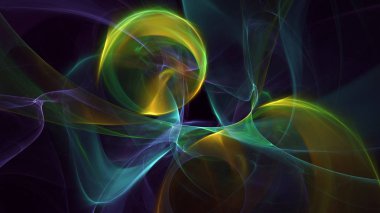 Soyut fraktal ışık arkaplanı 3 boyutlu oluşturuluyor