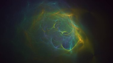 Soyut fraktal ışık arkaplanı 3 boyutlu oluşturuluyor