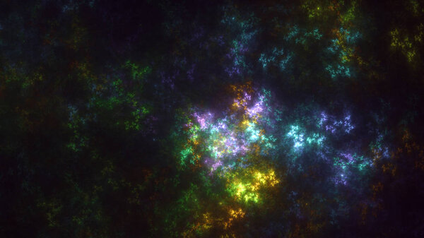 3D rendering abstract fractal light background